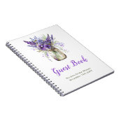 Lavender Mason Jar Bridal Shower Guest Book Notizblock (Rechte Seite)