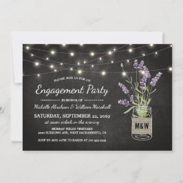 Lavender Mason Jar Lights Rustikale Engagement Par Einladung