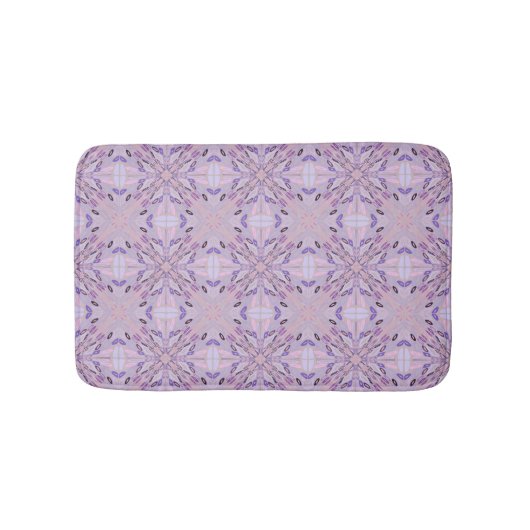 Lavender Mauve Pink Lila Geometrie Abstrakte Kunst Badematte (Vorderseite)