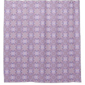 Lavender Mauve Pink Lila Geometrie Abstrakte Kunst Duschvorhang (Vorderseite)