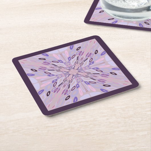 Lavender Mauve Pink Lila Geometrie Abstrakte Kunst Rechteckiger Pappuntersetzer (angewinkelt)