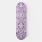 Lavender Mauve Pink Lila Geometrie Abstrakte Kunst Skateboard (Vorderseite)