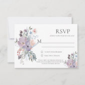 Lavender Meadow Calligraphy RSVP-Karten RSVP Karte (Vorderseite)