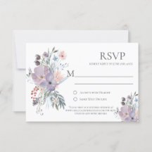 Lavender Meadow Calligraphy RSVP-Karten