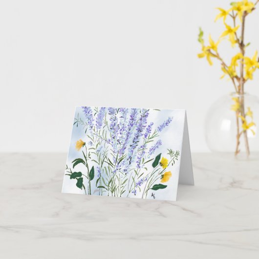 Lavender Meadow - Impression Karte (Gelbe Blume)