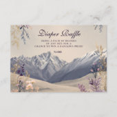 Lavender Meadow Peaks Baby Shower Diapper Raffle  Begleitkarte (Vorderseite)