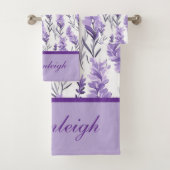Lavender Meadows Mit Monogramm Badhandtuch Set (Insitu)
