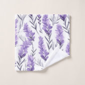 Lavender Meadows Mit Monogramm Badhandtuch Set (Waschlappen)