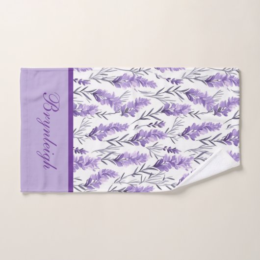 Lavender Meadows Mit Monogramm Badhandtuch Set (Handtuch)