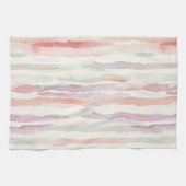 Lavender Melon Pink White Stripes   Geschirrtuch (Horizontal)