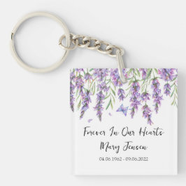 Lavender Memorial Funeral Photo Keychain Schlüsselanhänger