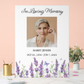 Lavender Memorial Photo Funeral Acrylschild (Hochzeit)