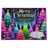 Lavender Merry Christmas Große Geschenktüte (Vorderseite)