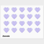 Lavender Metallic Rose Heart Sticker (Blatt)