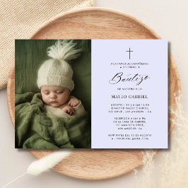 Lavender mexikanische Invitacion De Bautizo Foto Einladung
