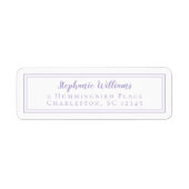Lavender Minimalist Wedding RSVP Return Address (Vorne)