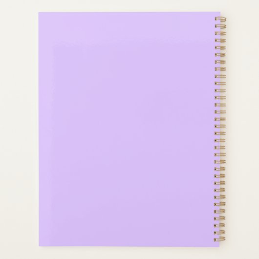 Lavender Minimalistic Daily Planner Planer (Rückseite)