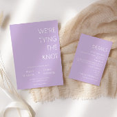 Lavender Minimalistisch binden wir die Knotehe Einladung