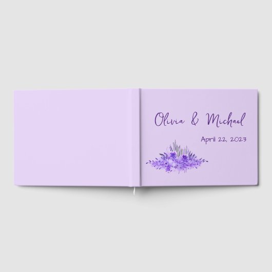 Lavender minimalistisch elegantes Gästebuch (Voll)