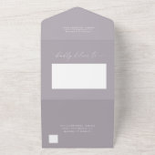 Lavender Minimalistisch Hochzeit alles in einer Ei All In One Einladung (Außenbereich)