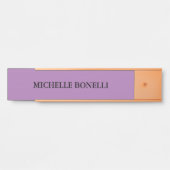 Lavender Minimalistisch Schlicht Legible Modern Türschild (Vorderseite )