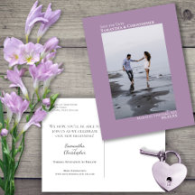 Lavender Minimalistisch Wedding Foto Save the Date