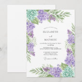 Lavender Mint Delicate Spring Wedding Einladung (Vorne/Hinten)