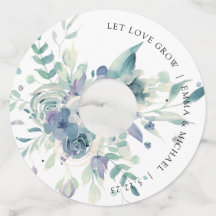 Lavender Mint Wasserfarbe Blumenrinde