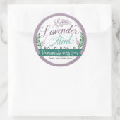 Lavender Minze Bath Salt Labels für hausgemachte G Runder Aufkleber (Tasche)