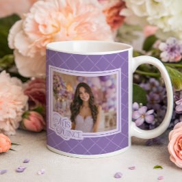 Lavender Mis Quince Foto Quinceanera Keepake Kaffeetasse