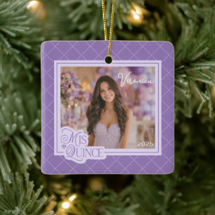 Lavender Mis Quince Foto Quinceanera Keepake Keramikornament