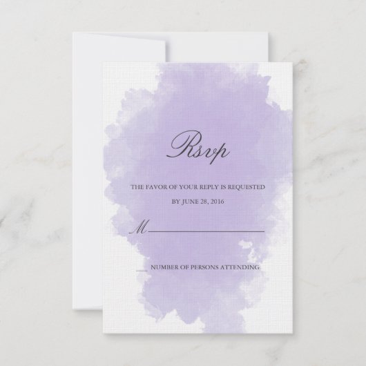 Lavender Mist | Antwortkarte RSVP Karte (Vorderseite)