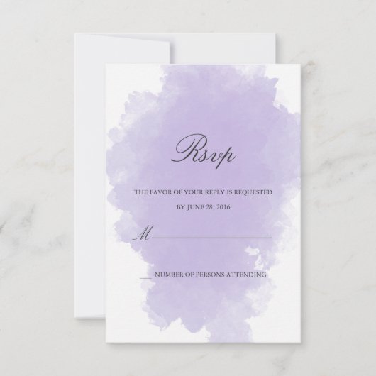 Lavender Mist | Antwortkarte RSVP Karte (Vorderseite)