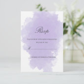 Lavender Mist | Antwortkarte RSVP Karte (Stehend Vorderseite)