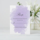 Lavender Mist | Antwortkarte RSVP Karte (Stehend Vorderseite)