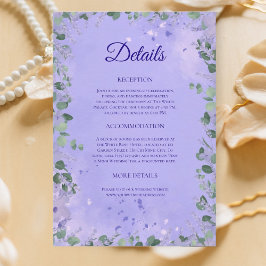 Lavender Mist Garden Wedding Details Card Begleitkarte
