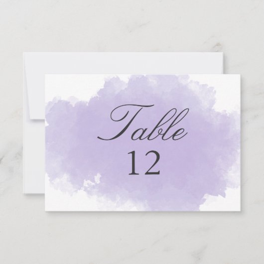 Lavender Mist | TISCHNUMMER (Vorderseite)