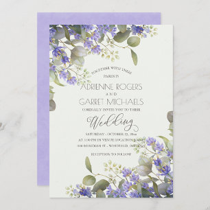 Lavender mit Eukalyptus Greenerity Wedding Einladung