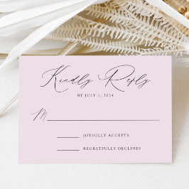 Lavender Modern Elegance Wedding RSVP Karte