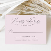 Lavender Modern Elegance Wedding RSVP Karte
