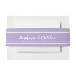 Lavender Modern Elegant Wedding Invitation Einladungsbanderole