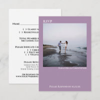 Lavender Modern Simple Minimalistisch Foto Wedding