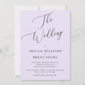 Lavender Modern Wedding Einladung (Vorderseite)