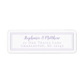 Lavender Modern Wedding RSVP Return Address (Vorne)