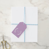 Lavender Monogram Elegant Moderne Hochzeit Geschenkanhänger (Mit Garn)