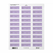 Lavender monogram initial wreath return address (Vorne)