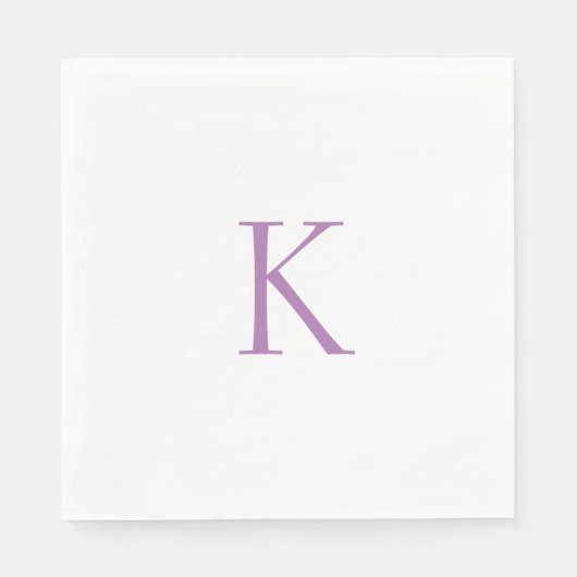 Lavender Monogram Luncheon Napkins Serviette (Vorderseite)