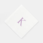 Lavender Monogram Luncheon Napkins Serviette (Ecke)