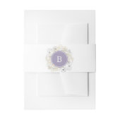 Lavender Monogram Wedding Einladungsbanderole (Vorderseite Beispiel)
