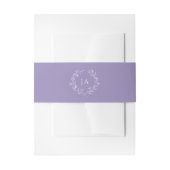 Lavender Monogram Wedding Einladungsbanderole (Vorderseite Beispiel)